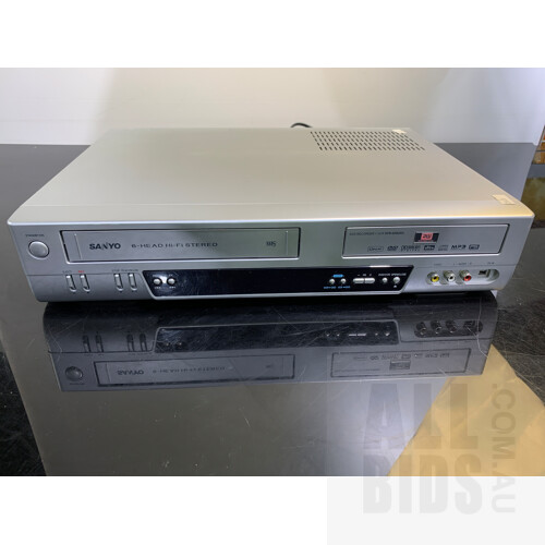 Samsung Blue Ray Disk Player and Sanyo DVD Recorder and VCR -HVR-DX625H