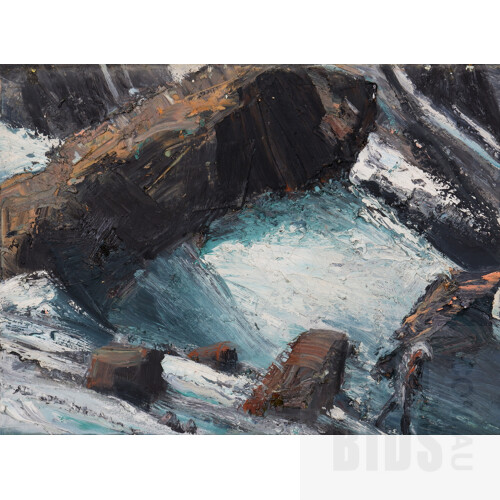 Euan Macleod (born 1956), Big Rock 2012, Oil on Canvas, 38 x 51 cm