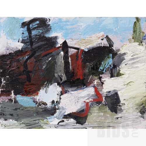 Ann Thomson (born 1933), Storm 2007, Oil on Canvas, 50 x 66 cm