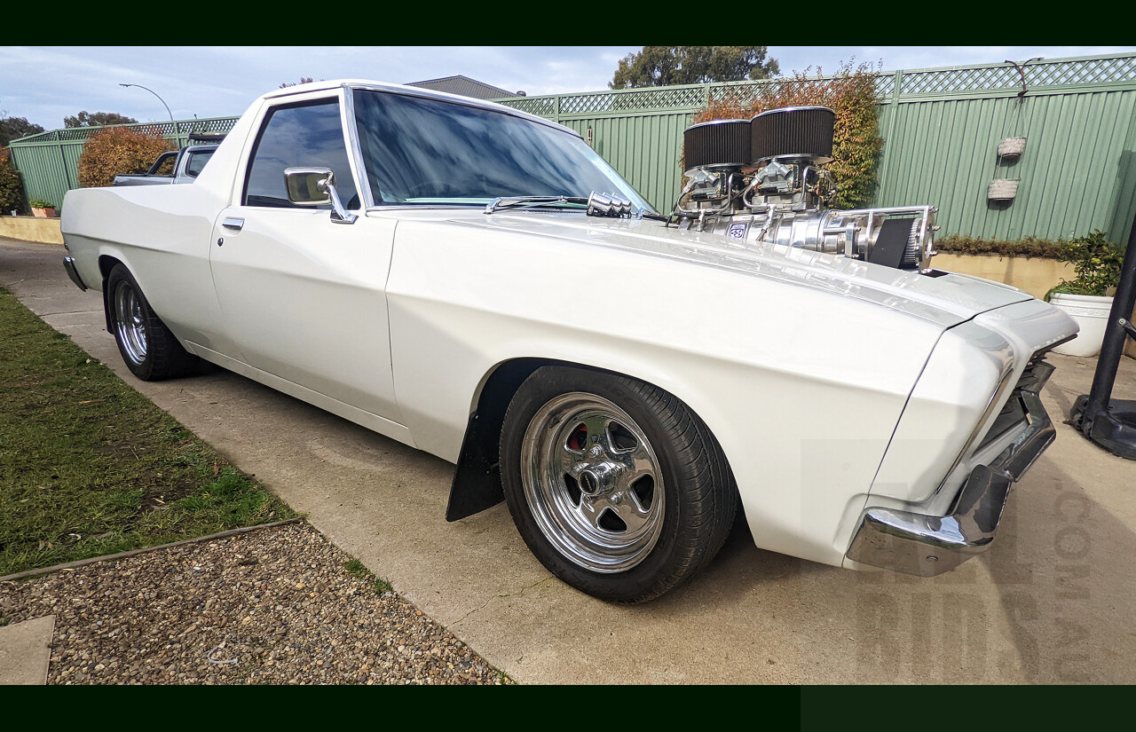 9/1973 Holden Belmont HQ Coupe Utility White 8.1L 496ci V8 with 871 Blower