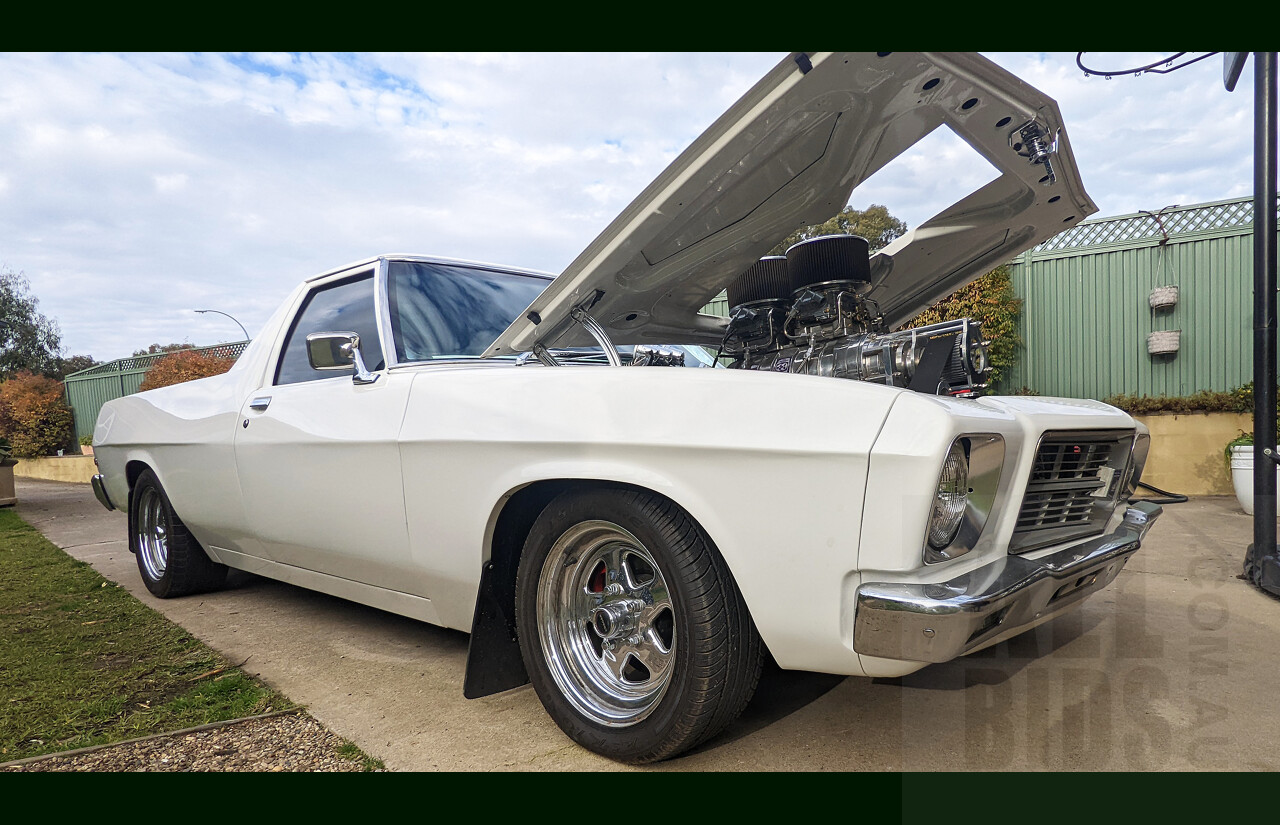 9/1973 Holden Belmont HQ Coupe Utility White 8.1L 496ci V8 with 871 Blower