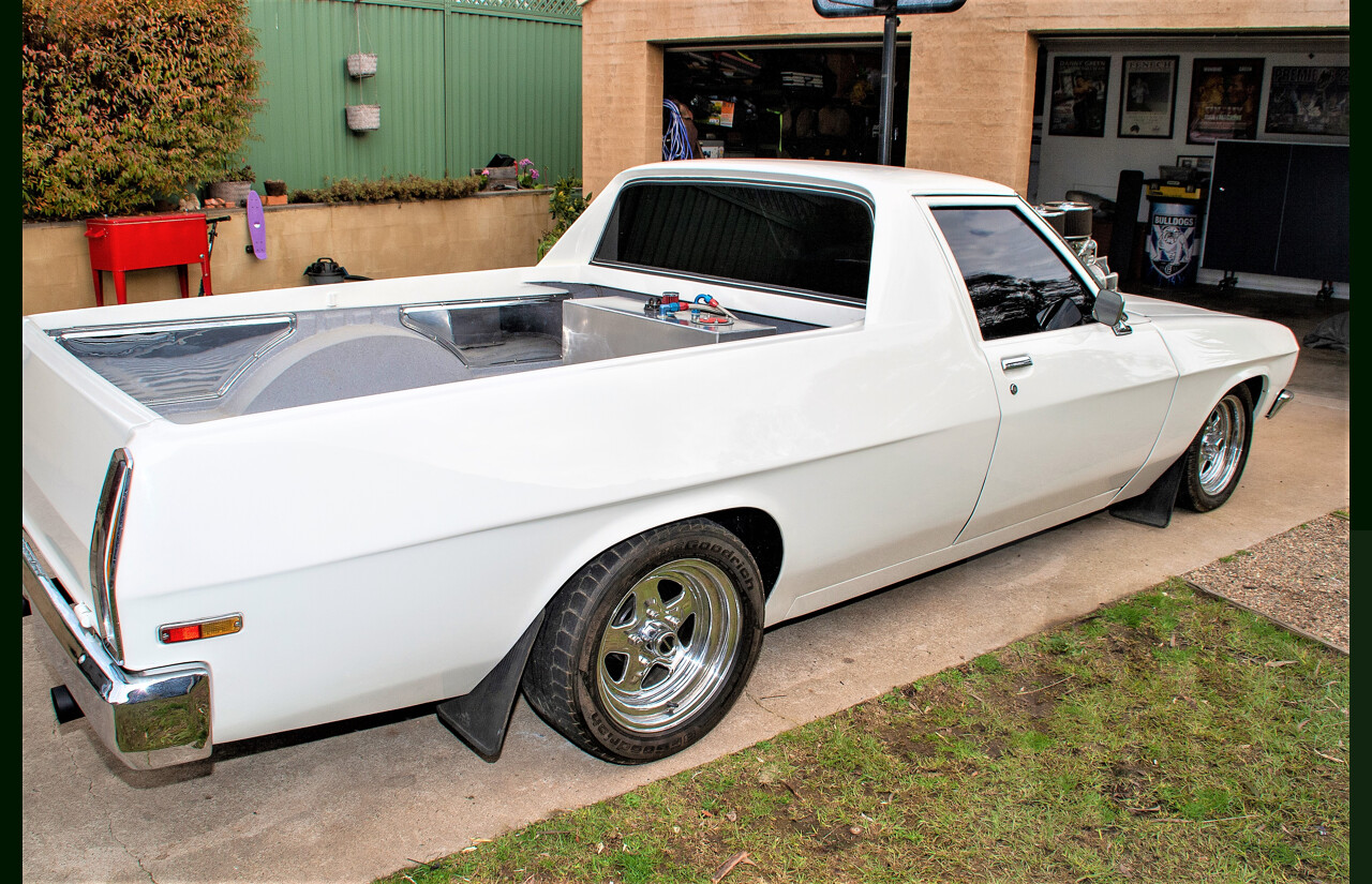 9/1973 Holden Belmont HQ Coupe Utility White 8.1L 496ci V8 with 871 Blower