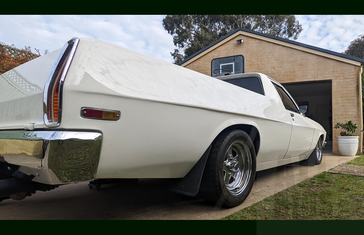 9/1973 Holden Belmont HQ Coupe Utility White 8.1L 496ci V8 with 871 Blower