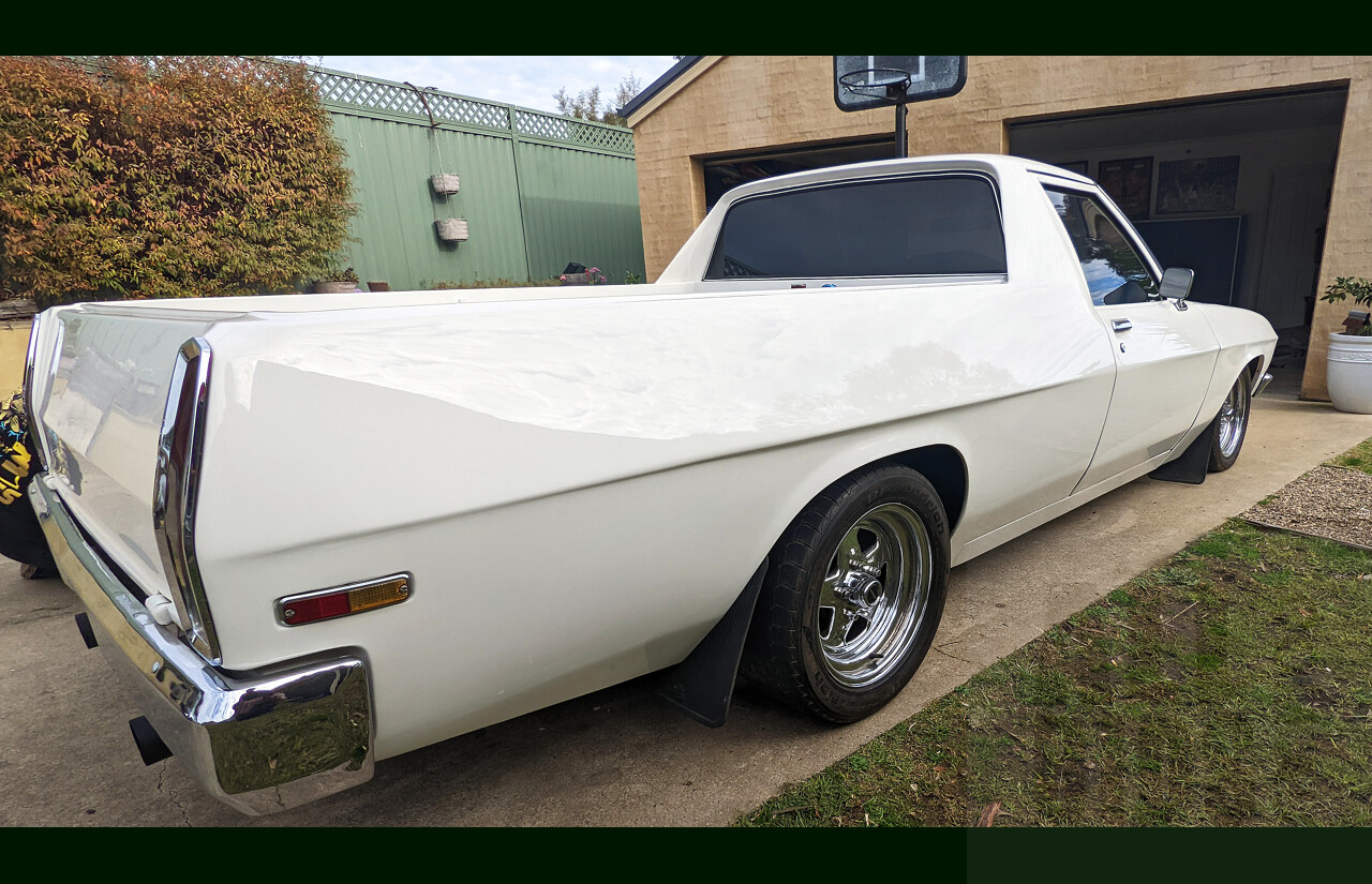 9/1973 Holden Belmont HQ Coupe Utility White 8.1L 496ci V8 with 871 Blower