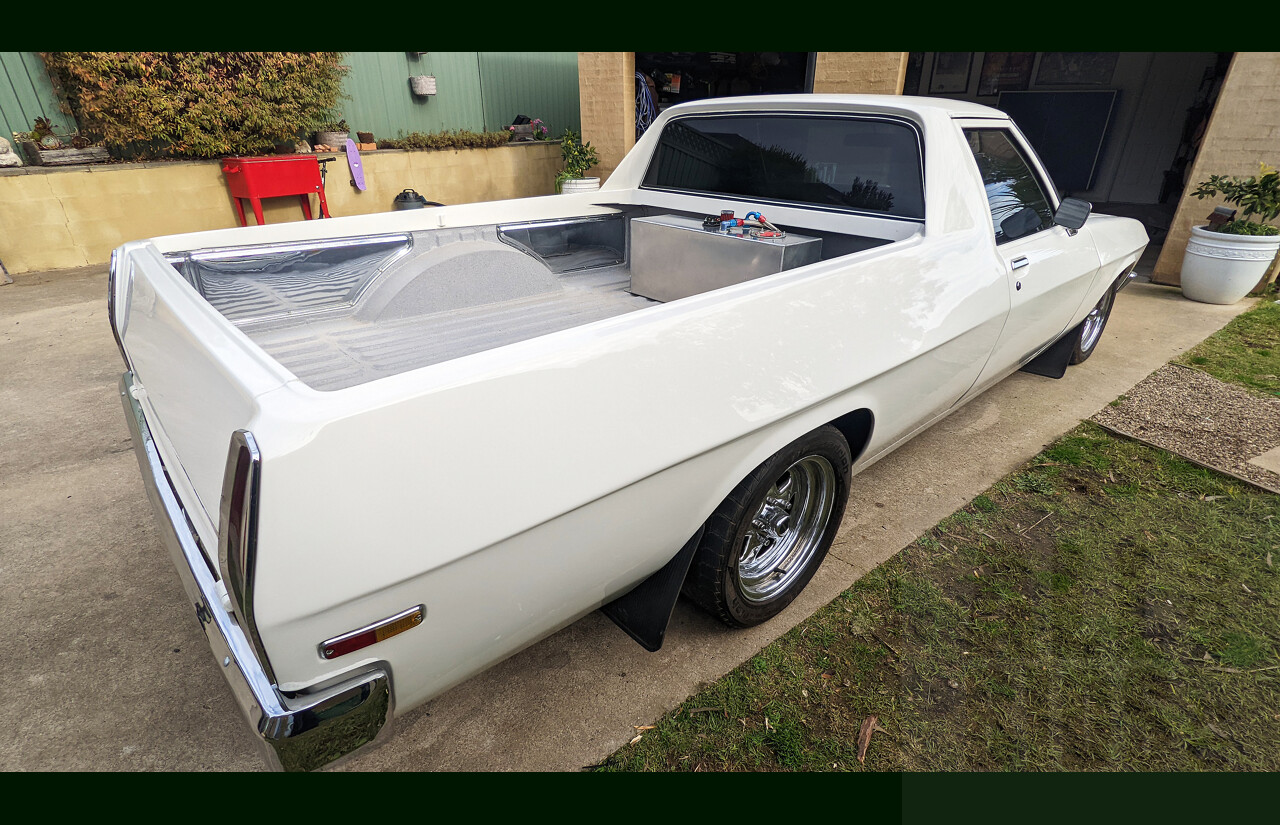 9/1973 Holden Belmont HQ Coupe Utility White 8.1L 496ci V8 with 871 Blower