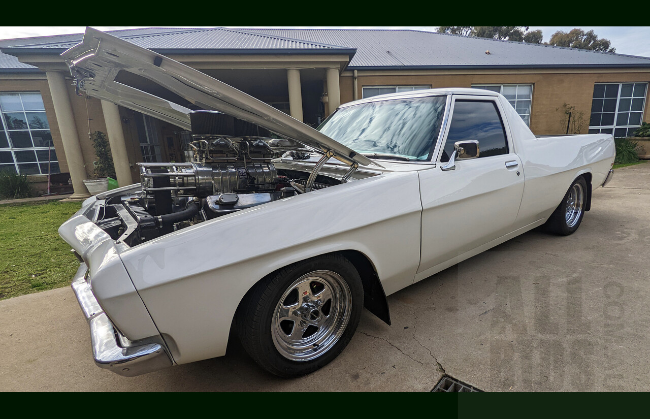 9/1973 Holden Belmont HQ Coupe Utility White 8.1L 496ci V8 with 871 Blower