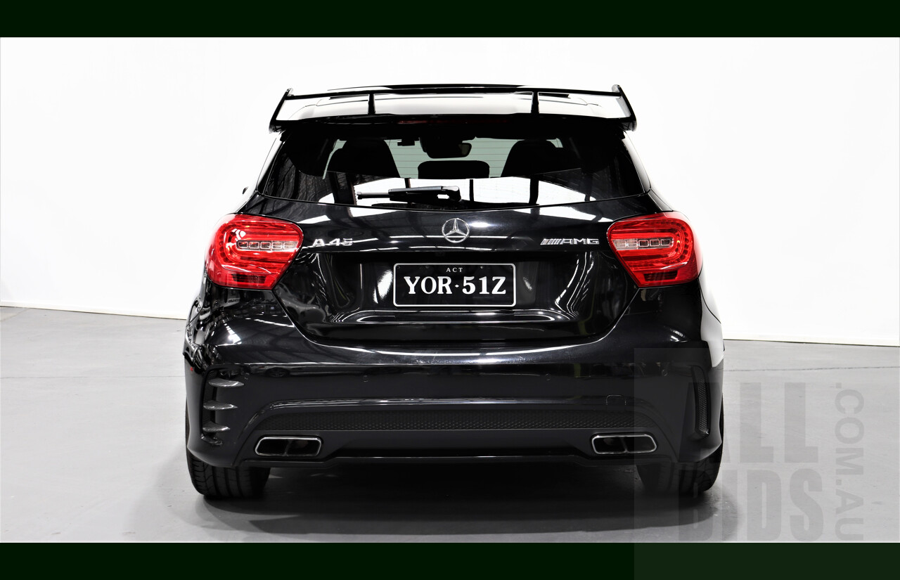 2/2014 Mercedes-Benz A45 AMG W176 5d Hatchback Black 2.0L Turbo