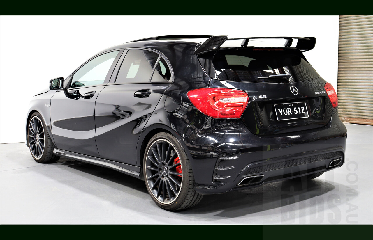 2/2014 Mercedes-Benz A45 AMG W176 5d Hatchback Black 2.0L Turbo