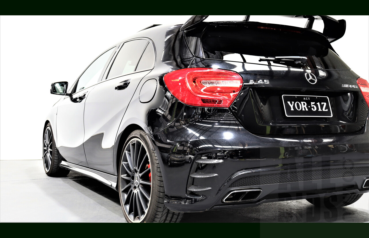 2/2014 Mercedes-Benz A45 AMG W176 5d Hatchback Black 2.0L Turbo