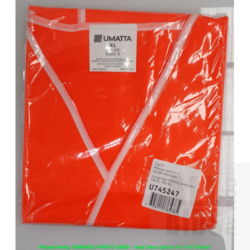 Umatta Day High-Visibility Safety Vest Size X-Large - Lot of Approximately 50