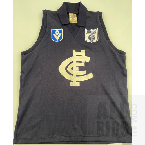 Carlton Blues Football Club Retro Guernsey in Presentation Box