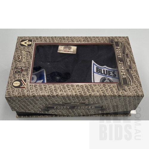 Carlton Blues Football Club Retro Guernsey in Presentation Box
