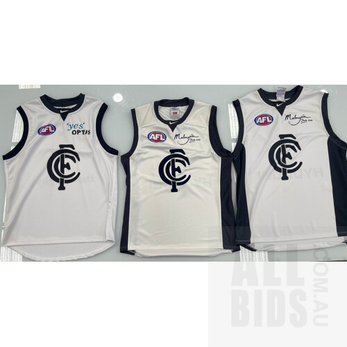 Carlton Blues Football Club Clash /Alternate Guernsey - Lot of 3