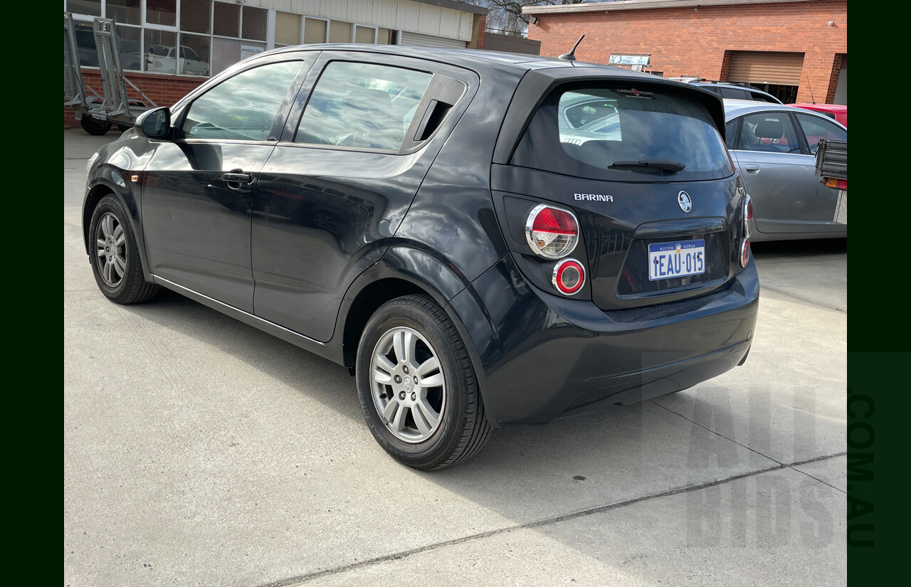 12/2012 Holden Barina CD TM MY13 5d Hatchback Black 1.6L