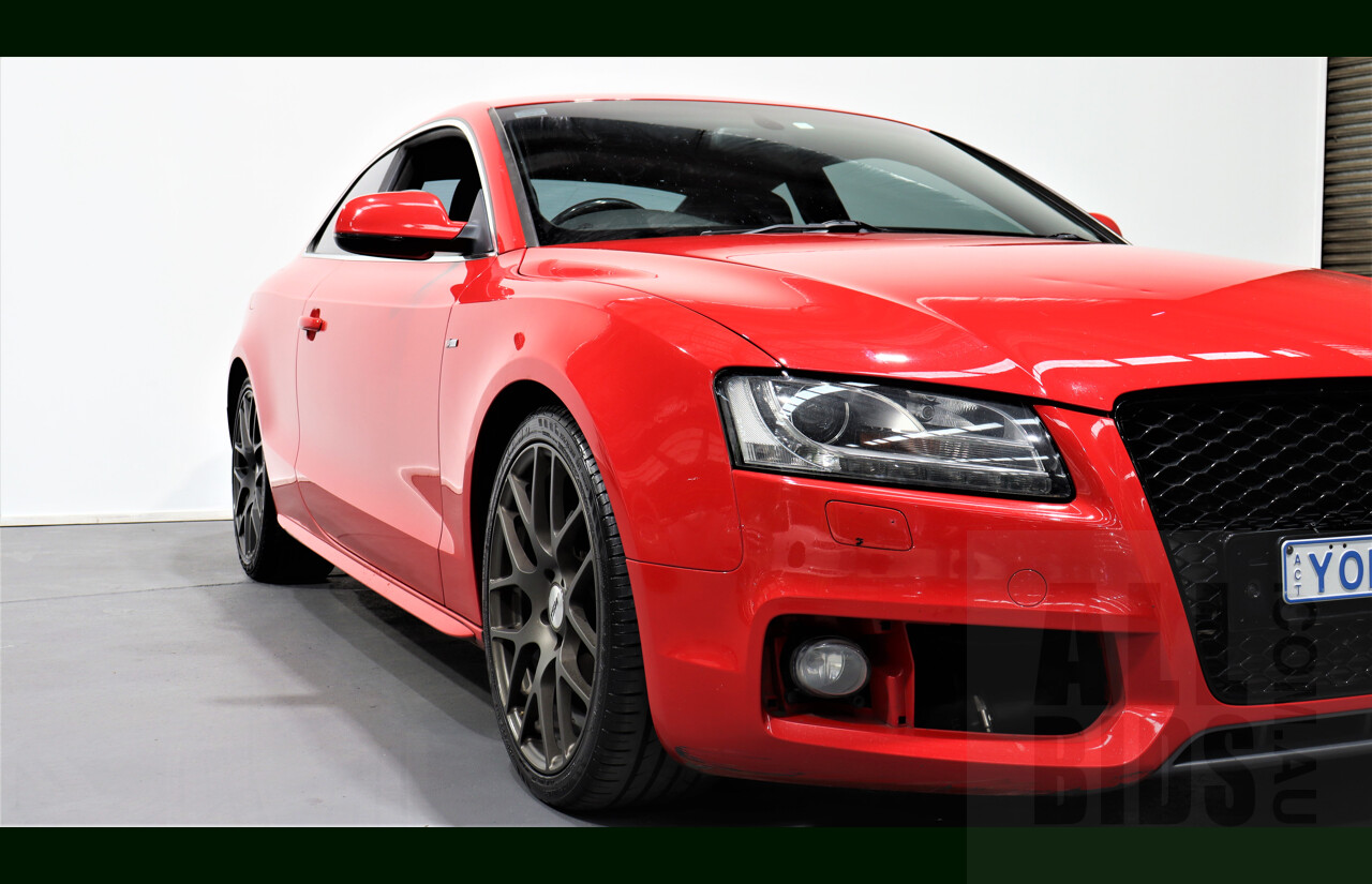 2/2010 Audi A5 S-Line 2.0 TFSI Quattro 8T 2d Coupe Red 2.0L Turbo
