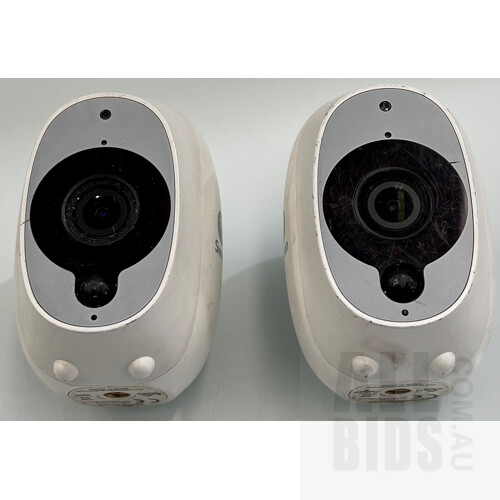 Quantity Of (10) Used Security Cameras Including; (7) x Swann PRO-1080MSB, (1) WiFi IP Camera Webcam and (2) x Swann SWWHD-INTCAM Smart Security 1080P Camera