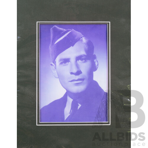 Unframed Black and White Photograph. Inscribed Verso: Stephen Aboud Snr (Buzz) 4.2.25-14.6.03, 20 X 14 Cm