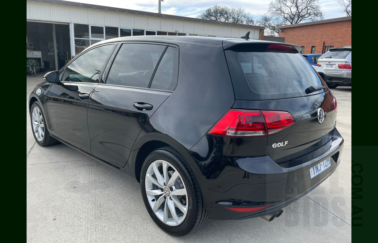 2/2015 Volkswagen Golf 103 TSI Highline AU MY15 5d Hatchback Black 1.4L