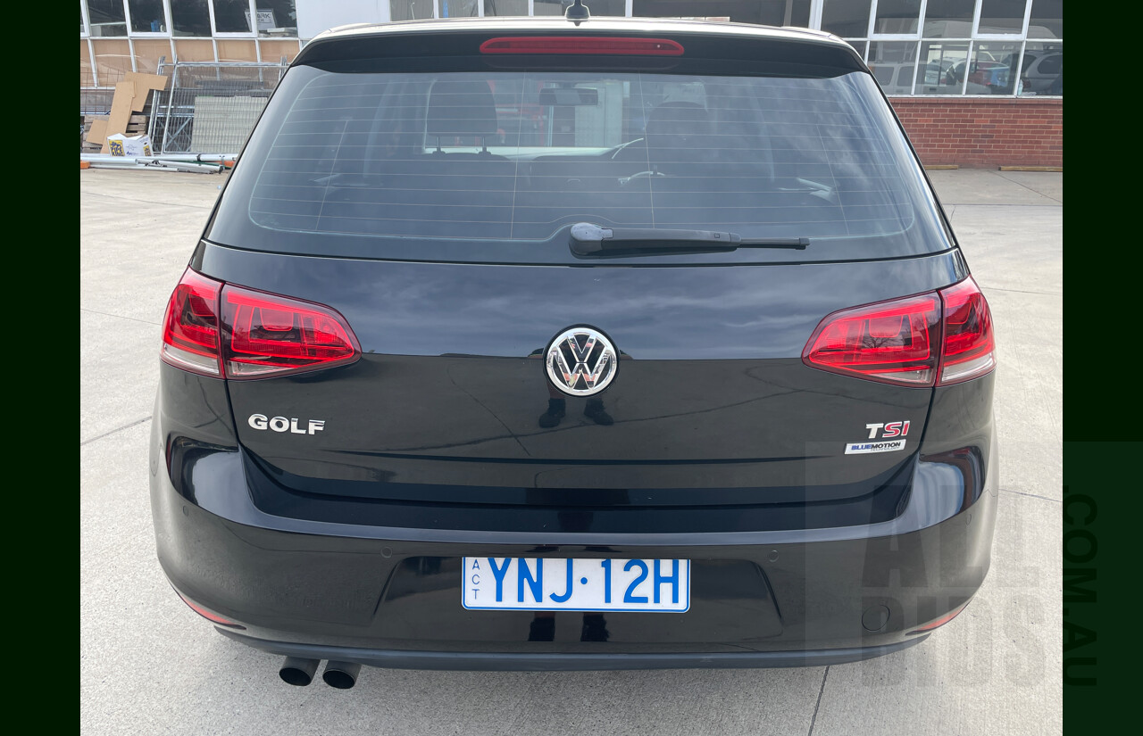 2/2015 Volkswagen Golf 103 TSI Highline AU MY15 5d Hatchback Black 1.4L