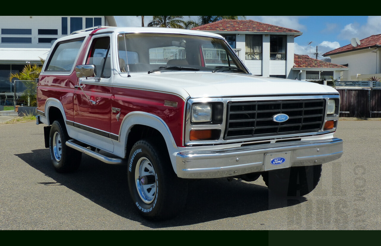 10/1984 Ford Bronco XLT (4x4) 2d Wagon Monza Red/White 351ci 5.8L V8