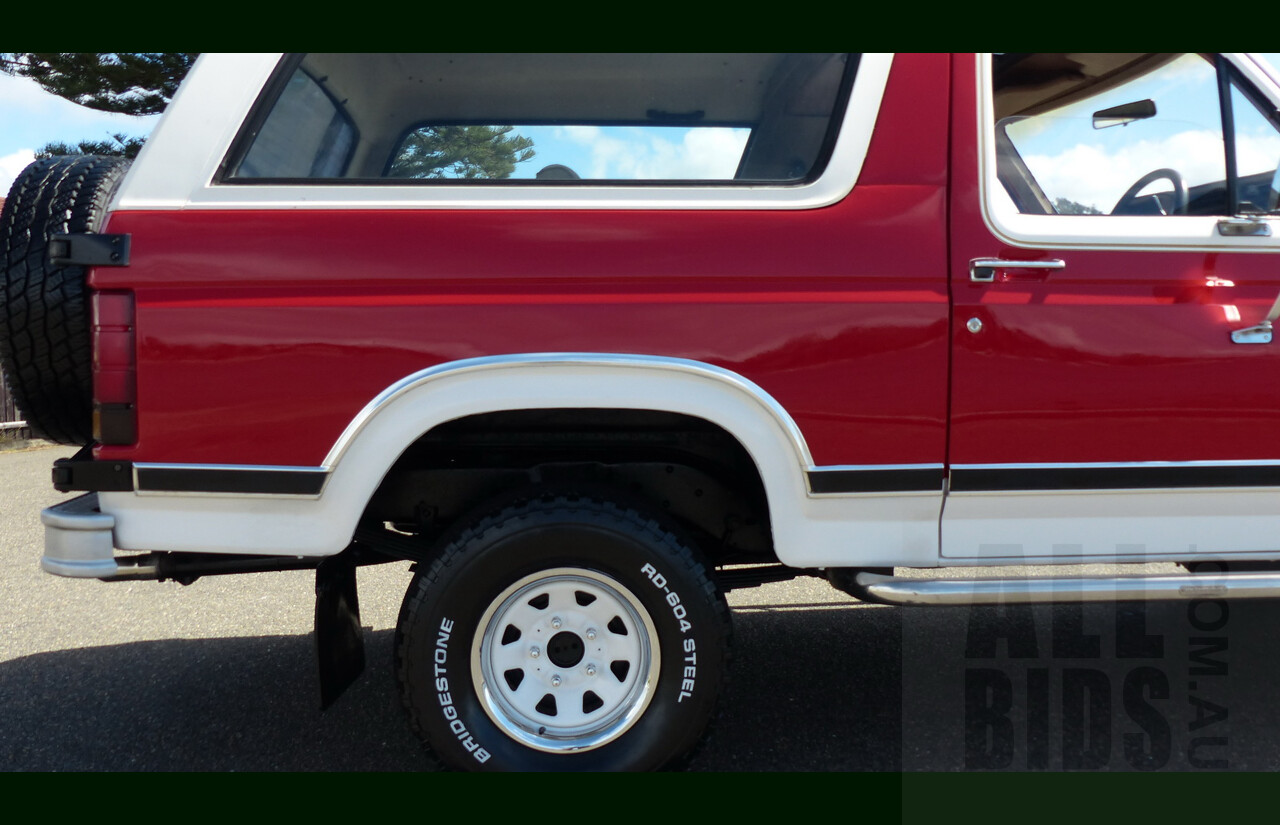 10/1984 Ford Bronco XLT (4x4) 2d Wagon Monza Red/White 351ci 5.8L V8