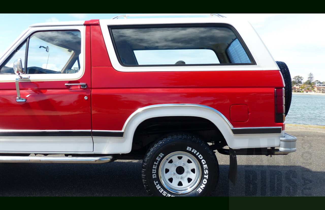 10/1984 Ford Bronco XLT (4x4) 2d Wagon Monza Red/White 351ci 5.8L V8