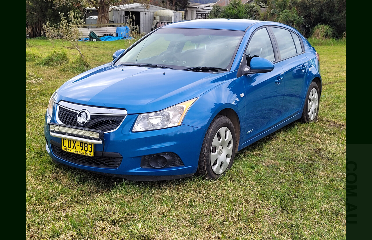 1/2012 Holden Cruze CD JH MY12 5d Hatchback Blue 1.4L