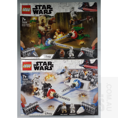 Lego Star Wars Action Battle Endor Assault and Hoth Generator Attack 75238 + 75239