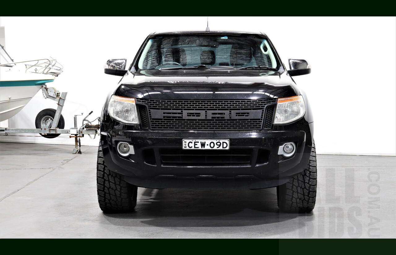 3/2012 Ford Ranger XLT 3.2 (4x4) PX Dual C/Chas Black 3.2L Turbo Diesel