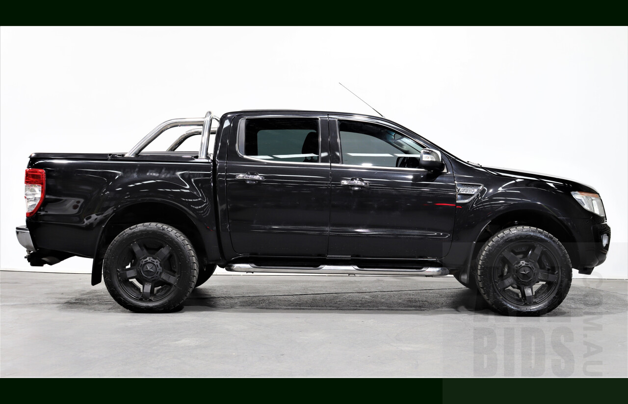 3/2012 Ford Ranger XLT 3.2 (4x4) PX Dual C/Chas Black 3.2L Turbo Diesel