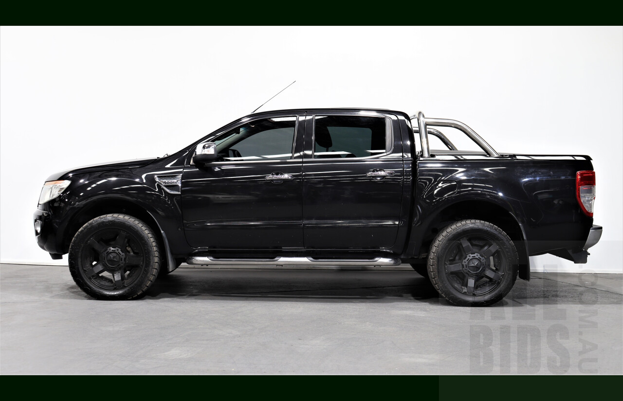 3/2012 Ford Ranger XLT 3.2 (4x4) PX Dual C/Chas Black 3.2L Turbo Diesel