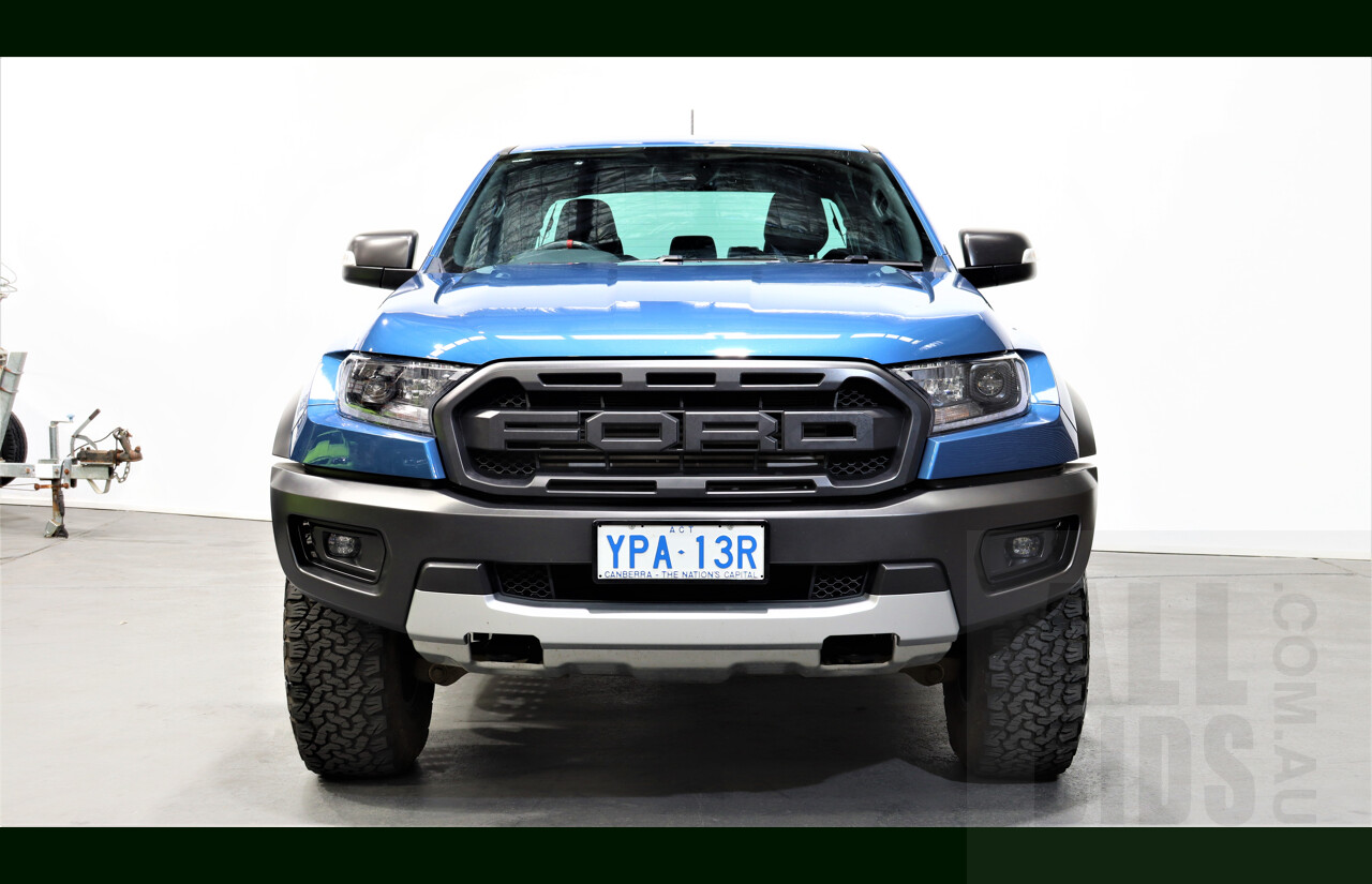 5/2021 Ford Ranger Raptor (4x4) PX MKII Dual Cab Utility Blue 2.0L Turbo Diesel