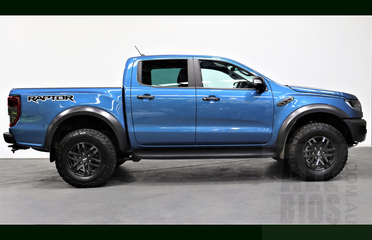 5/2021 Ford Ranger Raptor (4x4) PX MKII Dual Cab Utility Blue 2.0L Turbo Diesel