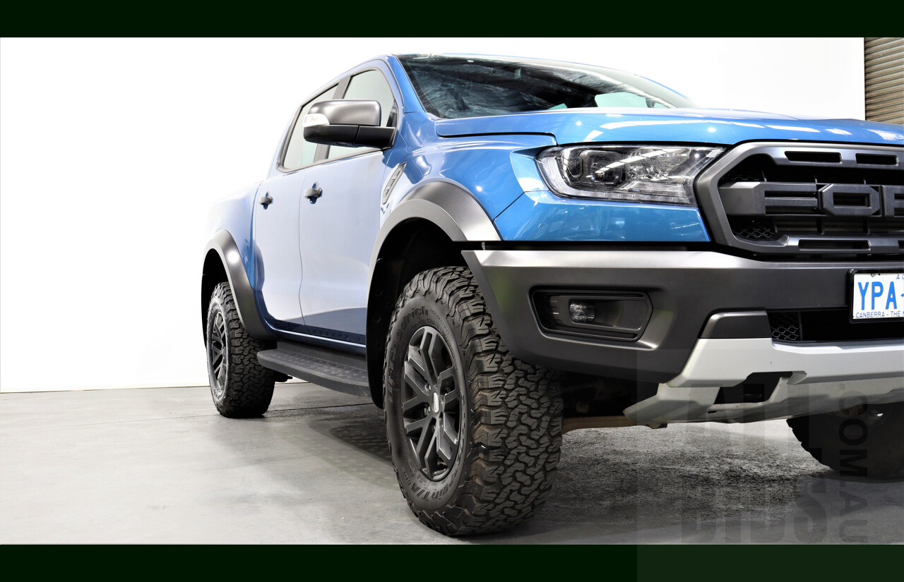 5/2021 Ford Ranger Raptor (4x4) PX MKII Dual Cab Utility Blue 2.0L Turbo Diesel