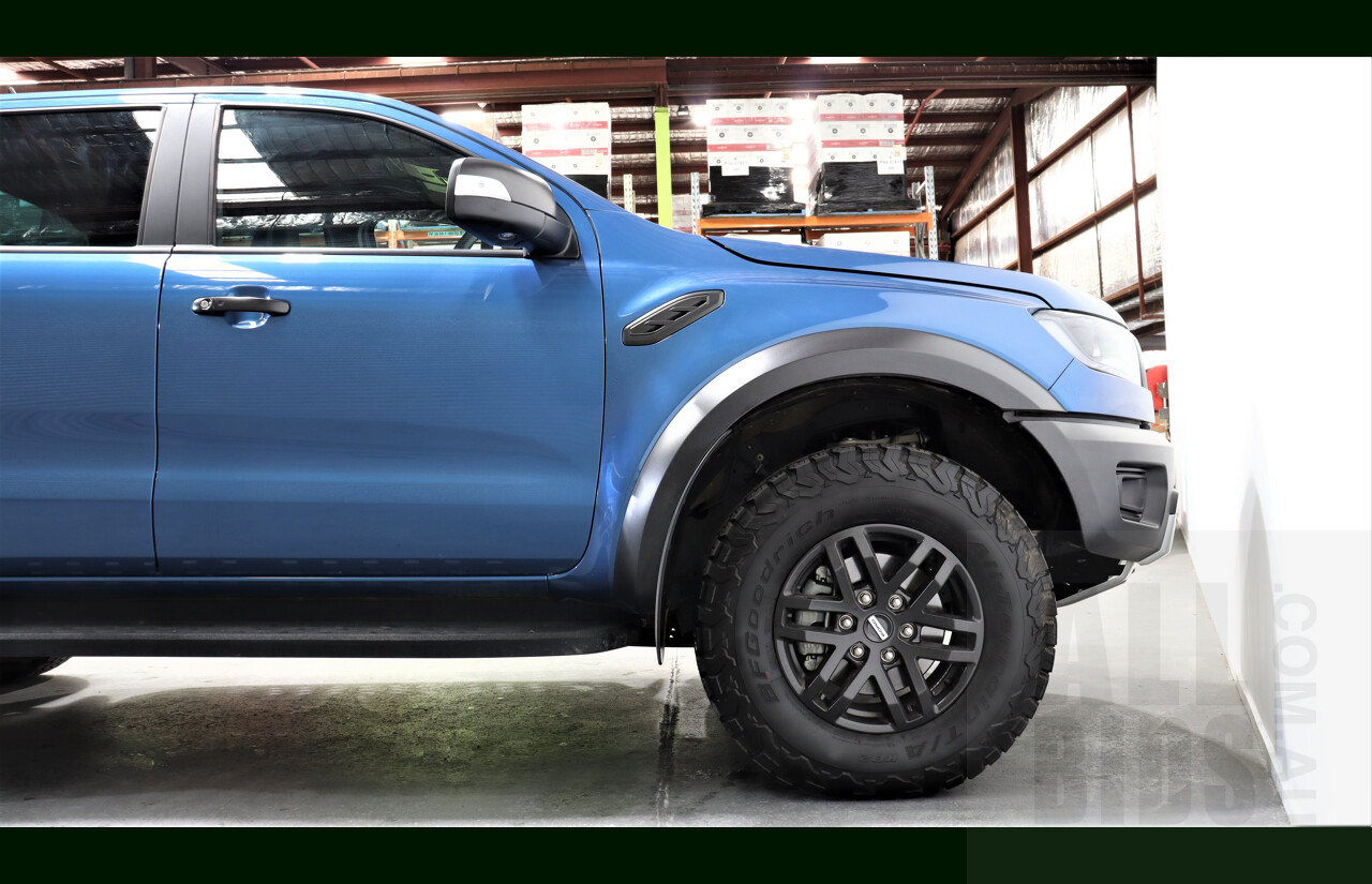 5/2021 Ford Ranger Raptor (4x4) PX MKII Dual Cab Utility Blue 2.0L Turbo Diesel