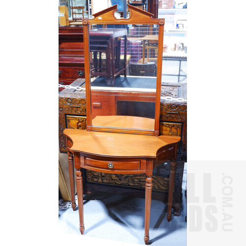 Vintage Norman Turner and Nottage Hardwood Hall Table with Matching Mirror