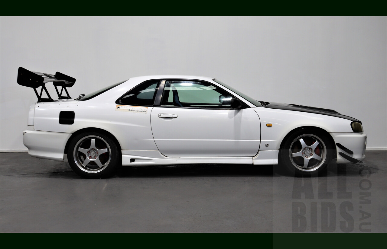 6/1998 Nissan Skyline 25-GT R34 Coupe White 3.0L Turbo RB30 With RB25 Head