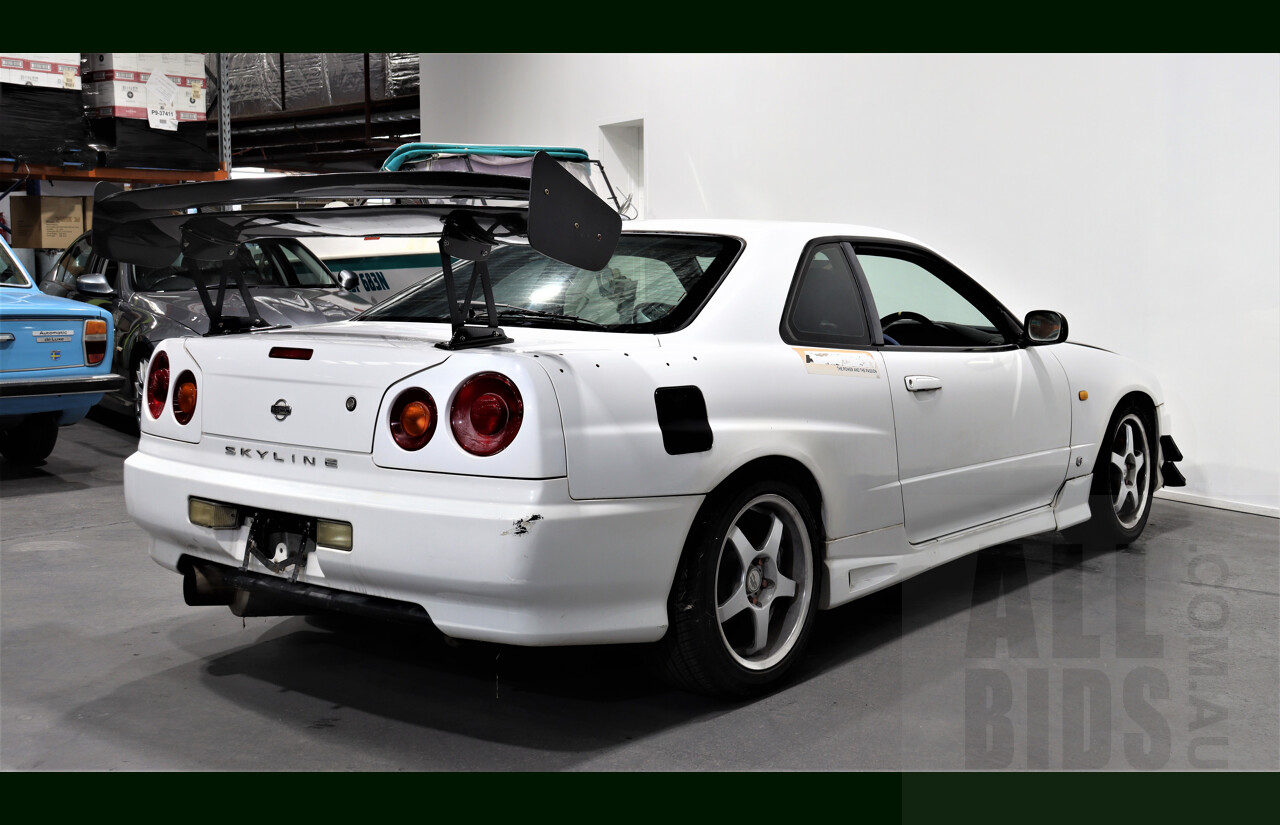 6/1998 Nissan Skyline 25-GT R34 Coupe White 3.0L Turbo RB30 With RB25 Head