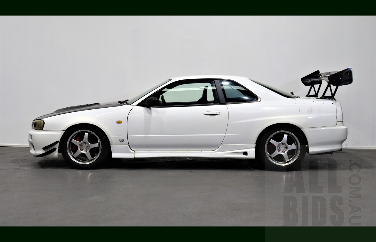 6/1998 Nissan Skyline 25-GT R34 Coupe White 3.0L Turbo RB30 With RB25 Head