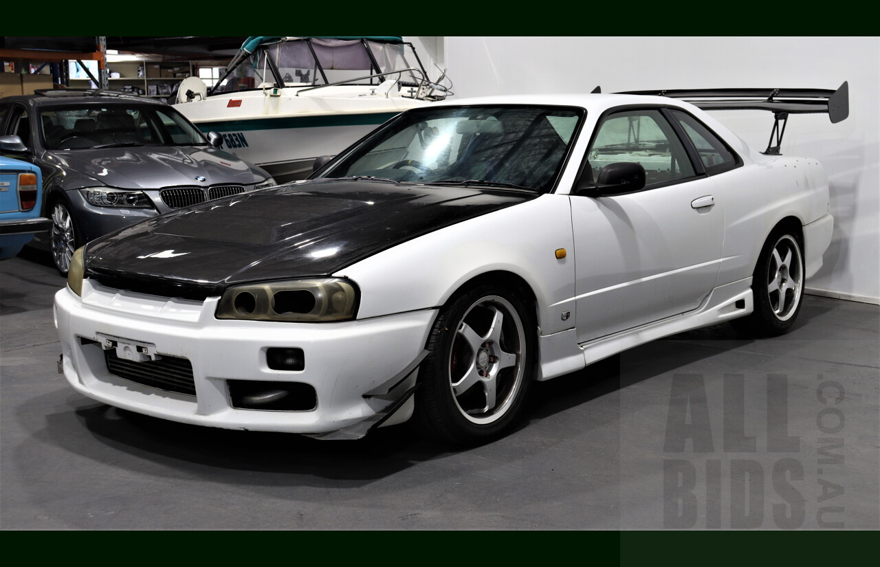 6/1998 Nissan Skyline 25-GT R34 Coupe White 3.0L Turbo RB30 With RB25 Head