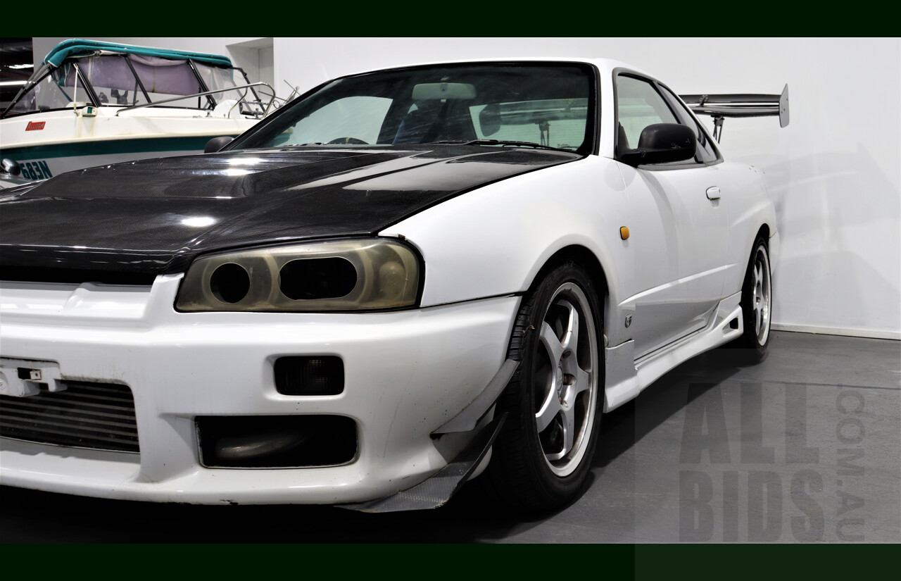 6/1998 Nissan Skyline 25-GT R34 Coupe White 3.0L Turbo RB30 With RB25 Head