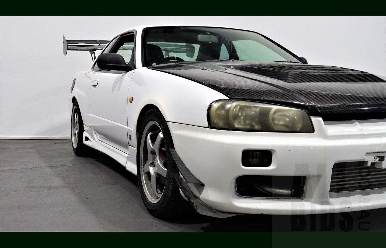 6/1998 Nissan Skyline 25-GT R34 Coupe White 3.0L Turbo RB30 With RB25 Head