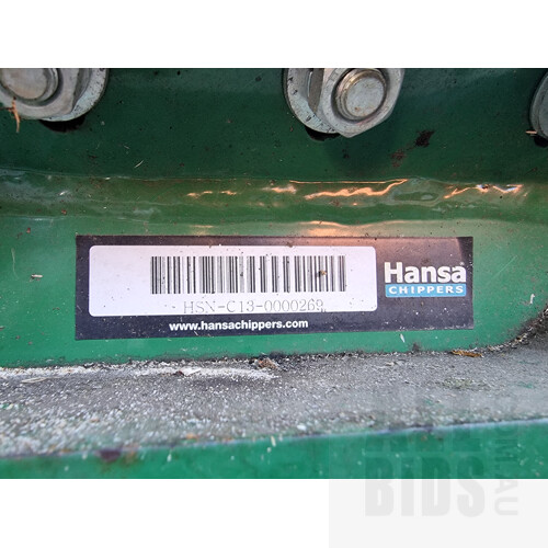 Hansa C13 Chipper and Plant Trailer Combination  VIN: 6TAND9AUT91003995, Registration T2049H (ACT)