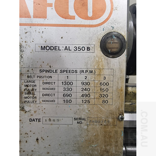 Hafco AL-350b Lathe