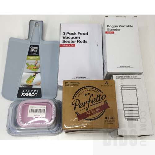Assorted Kitchen Items. Total ORP $138.94. Lot of 6.