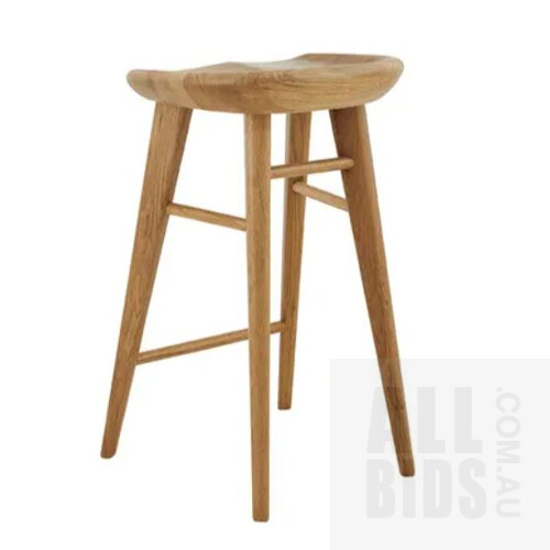 Matt Blatt Saddle Stool 65cm (Oak) - ORP $369.00