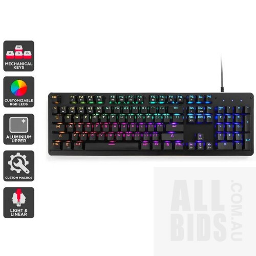 Kogan GK9 RGB Gaming Keyboard and Kogan Full RGB Mechanical Keyboard (Red Switch) - Lot of 2