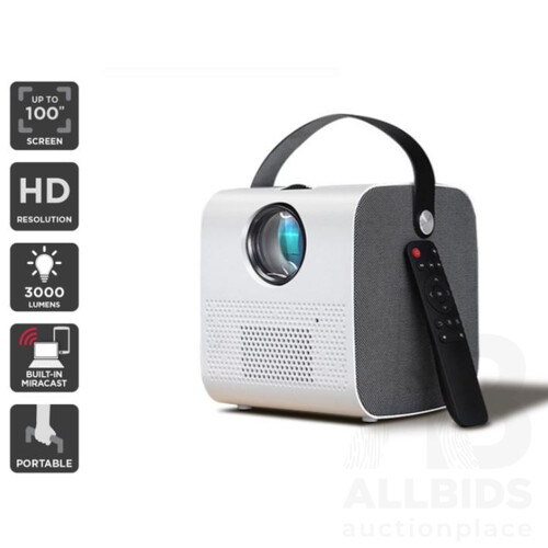 Kogan 3000 Lumens HD Wi-Fi Mini Projector (M500) -ORP $159.00