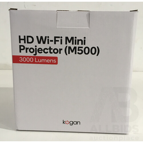 Kogan 3000 Lumens HD Wi-Fi Mini Projector (M500) -ORP $159.00