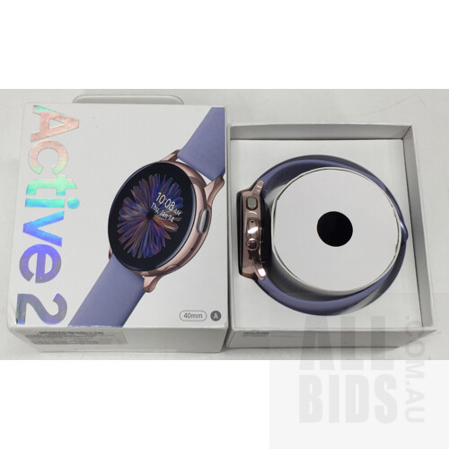 Galaxy Watch Active2 (Bluetooth 40mm), Rose Gold with Phantom Violet Band - ORP $448